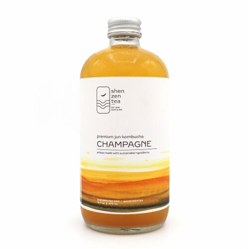 Shen Zen Tea Premium Champagne Honey Kombucha Perspective: front