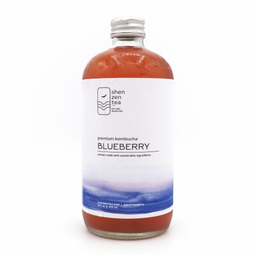 Shen Zen Tea Premium Blueberry Kombucha Perspective: front