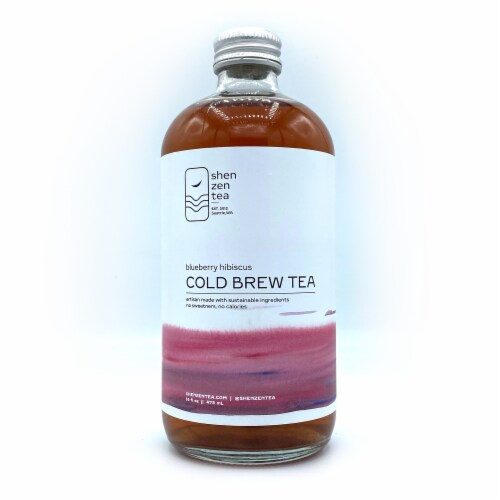 Shen Zen Tea Blueberry Hibiscus Cold Brew Tea Perspective: front