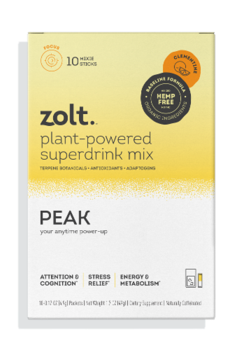 Zolt™ Peak Clementine Plant-Powered Superdrink Mixes Perspective: front