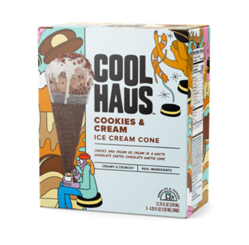 Coolhaus™ Cookies & Cream Ice Cream Cones Perspective: front
