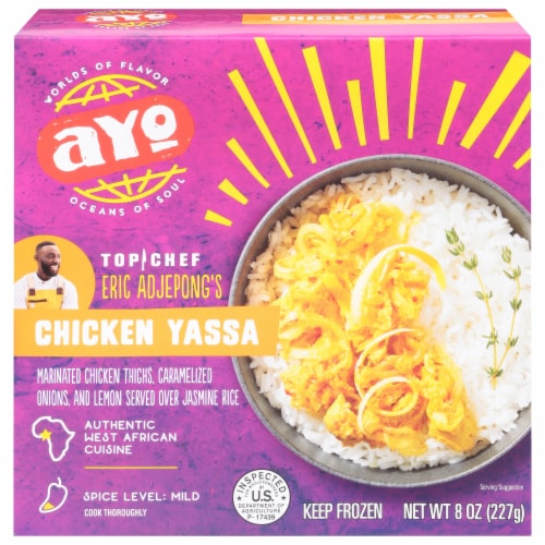 AYO Foods Chicken Yassa Frozen Meal Perspective: front