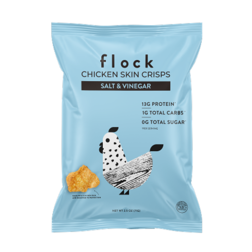 Flock Salt and Vinegar Chicken Skin Crisps Chips, 2.5 oz - Fry’s Food ...