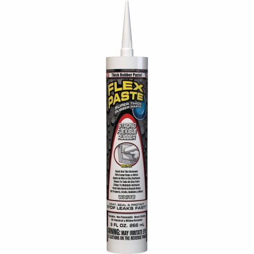 Flex Paste 9 Oz. Rubber Sealant, White PFSWHTR10 Perspective: front