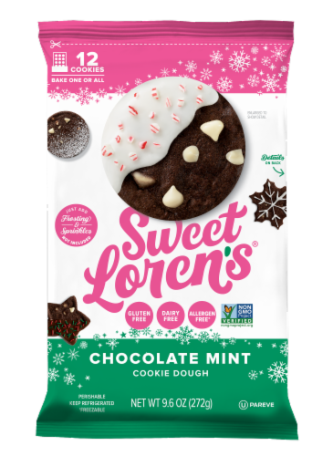 Sweet Loren's Gluten Free Chocolate Mint Cookie Dough Perspective: front