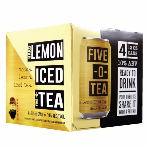 503 Distilling Hard Lemon Iced Five-O-Tea Cocktails Perspective: front