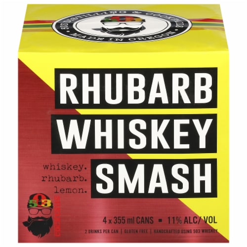 503 Distilling Rhubarb Whiskey Smash Perspective: front