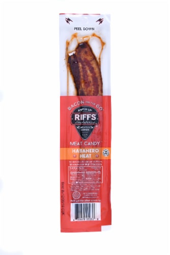 Riffs Smokehouse Bacon on the Go™ Habanero Heat Meat Candy Perspective: front