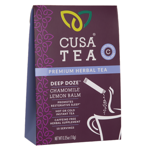 Cusa Tea Deep Doze Cold Brew Instant Herbal Tea Perspective: front