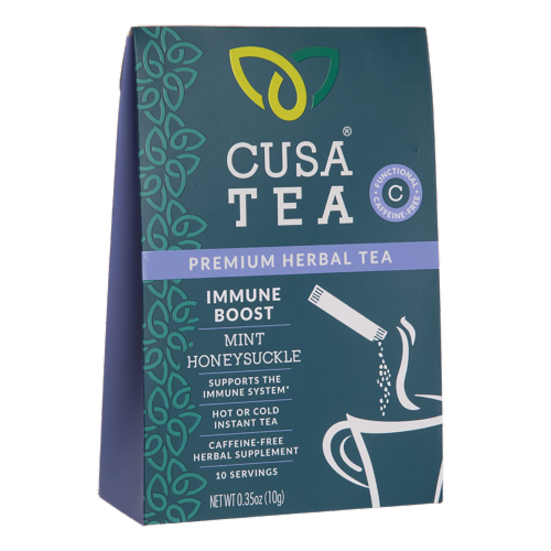 Cusa Tea® Immune Boost Cold-Brew Instant Herbal Tea Perspective: front