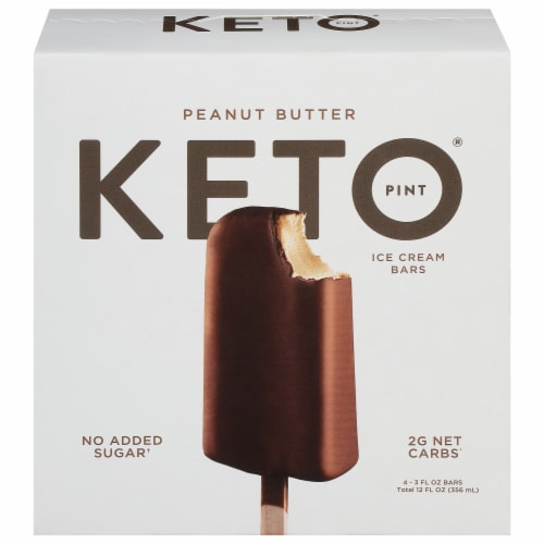 Keto Pint Peanut Butter Ice Cream Bars Perspective: front