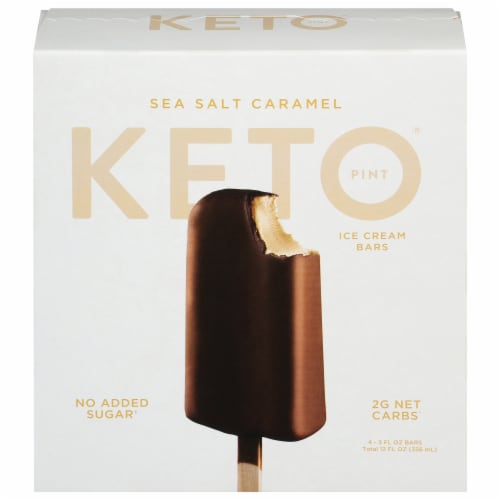 Keto Pint Sea Salt Caramel Ice Cream Bars