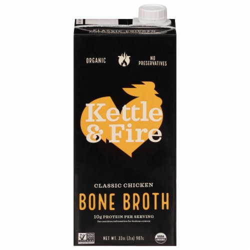 Kettle & Fire Classic Chicken Bone Broth Perspective: front
