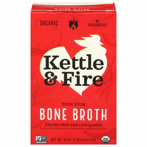 Kettle & Fire Keto Tom Yum Chicken Bone Broth Perspective: front