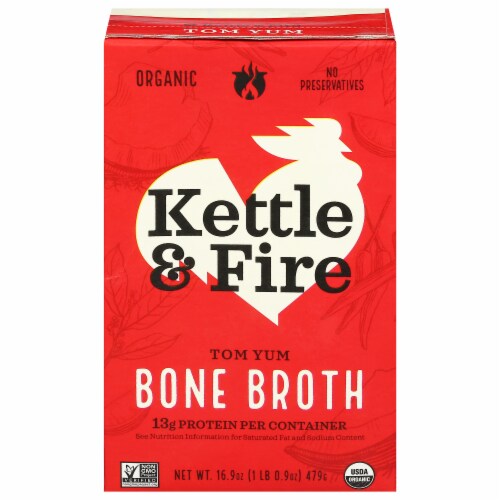 Kettle & Fire Keto Tom Yum Chicken Bone Broth Perspective: front