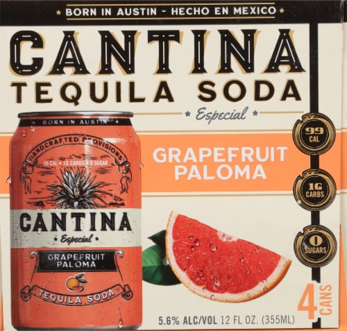Cantina Especia Grapefruit Paloma Tequila Soda Perspective: front