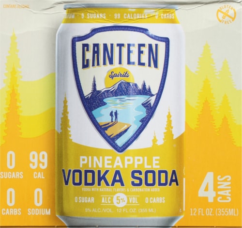 Canteen Spirits Pineapple Vodka Soda Perspective: front