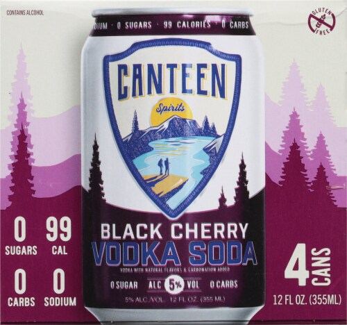 Canteen Spirits Black Cherry Vodka Soda Perspective: front
