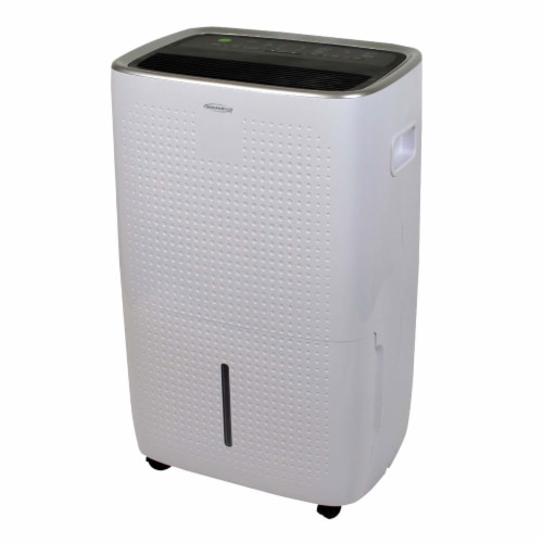 SoleusAir 4,500 Sq Ft 50 Pint DOE Dehumidifier with Pump & Mirage Display, White Perspective: front