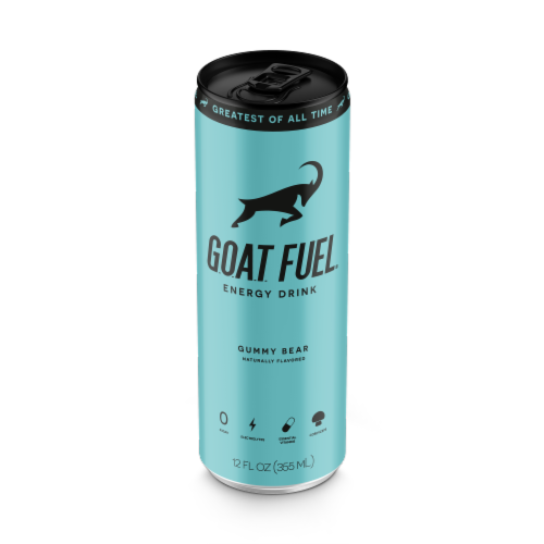 G.O.A.T. Fuel® Energy Drink Gmmy Bear Can Perspective: front