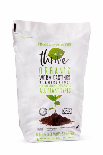 TerraThrive™ Organic Worm Castings Vermicompost Perspective: front