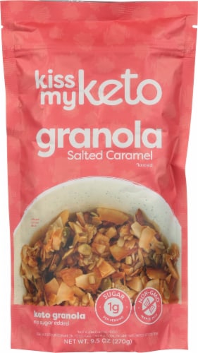 Kiss My Keto Salted Caramel Granola Perspective: front