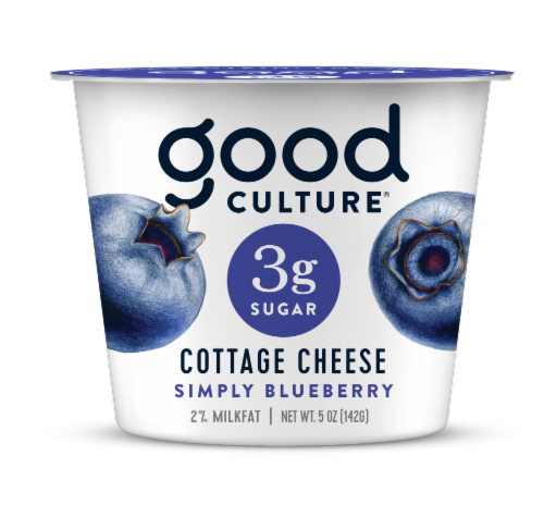 Good Culture 3G Sugar Blueberry Cottage Cheese Perspective: front