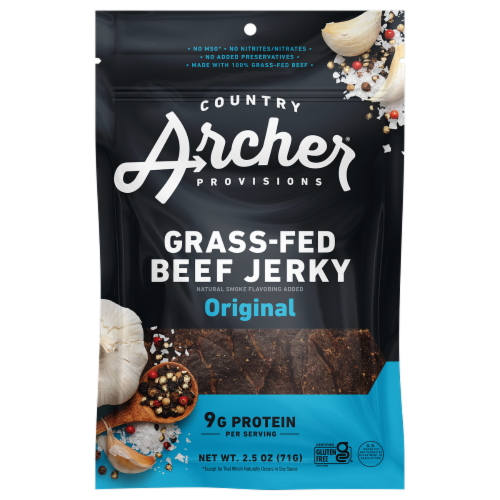 Country Archer® Original Smoke Flavor Grass Fed Beef Jerky Perspective: front