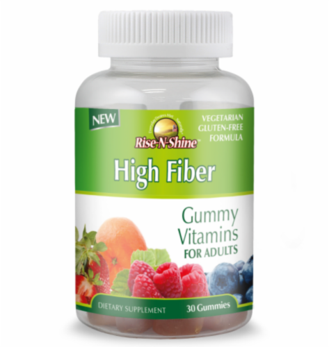 Rise-N-Shine High Fiber Gummy Vitamins-30 Count Perspective: front