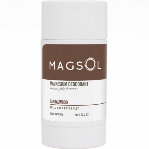 Magsol Sandalwood Magnesium Deodorant Perspective: front
