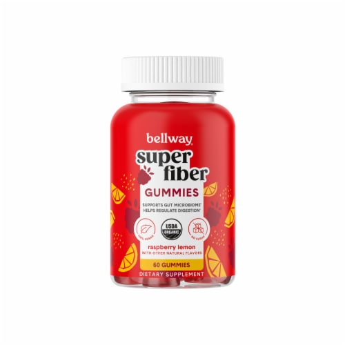 Bellway® Super Fiber Raspberry Lemon Gummies Perspective: front