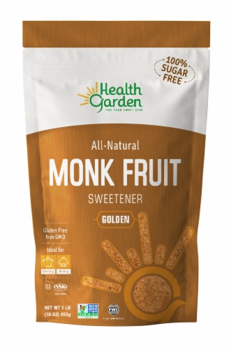 Health Garden Monk fruit golden 1lb, pack of 2 Perspective: front