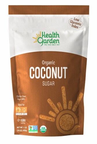 Health Garden Coconut sugar 1lb, pack of 2 Perspective: front