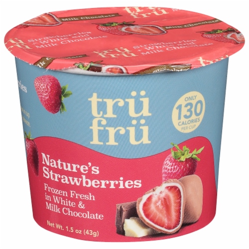 Tru Fru White And Milk Chocolate Frozen Strawberries - 8oz : Target