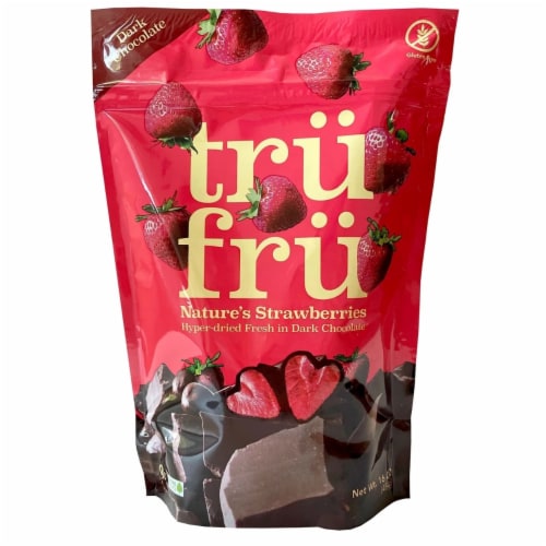 Tru Fru Dark Chocolate Covered Strawberries (16 Ounce) Perspective: front