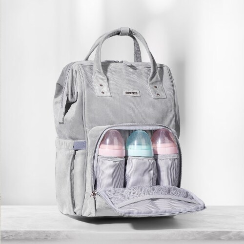 Sunveno Corduroy Diaper Bag Backpack Perspective: front