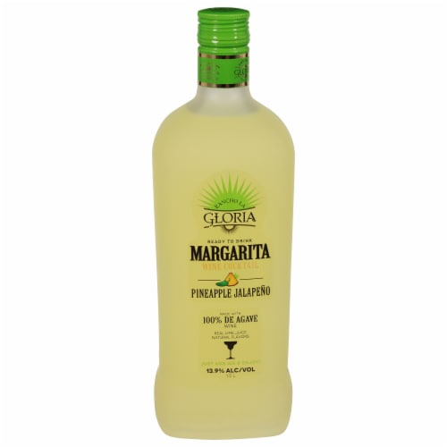 Rancho La Gloria Reserva Pineapple & Jalapeno Margarita Wine Ready to Drink Cocktail Single Bottle Perspective: front