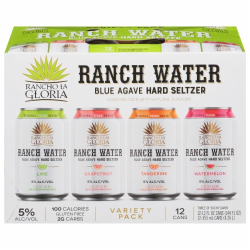 Texas Ranch Water Variety Hard Seltzer Variety Pack Perspective: front