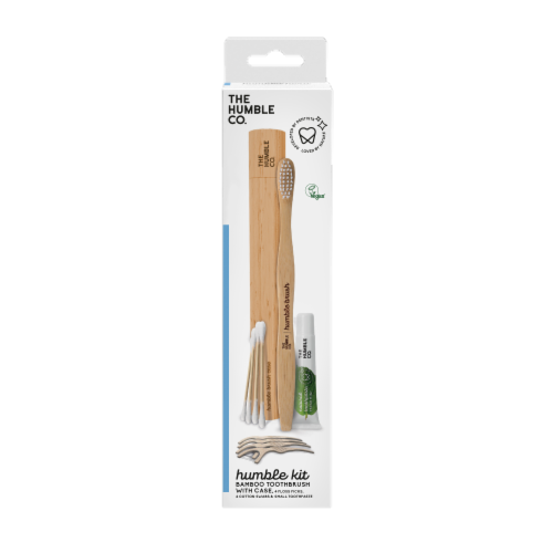 The Humble Co. Bamboo Toothbrush with Case Kit Perspective: front