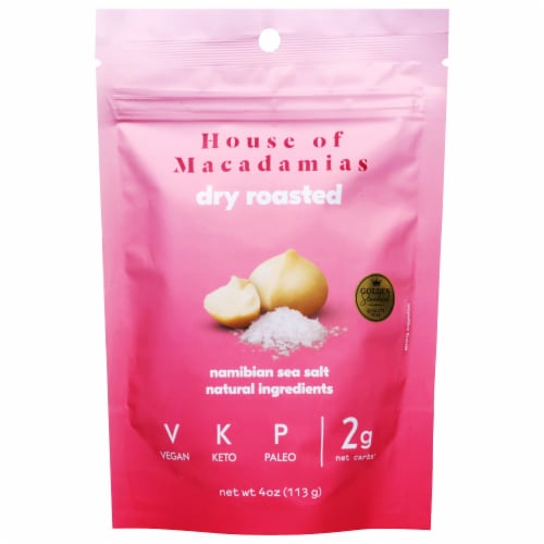 House of Macadamia Namibian Sea Salt Nuts Perspective: front