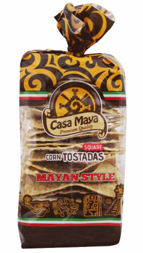 Casa Maya Mayan Style Square Corn Tostadas Perspective: front