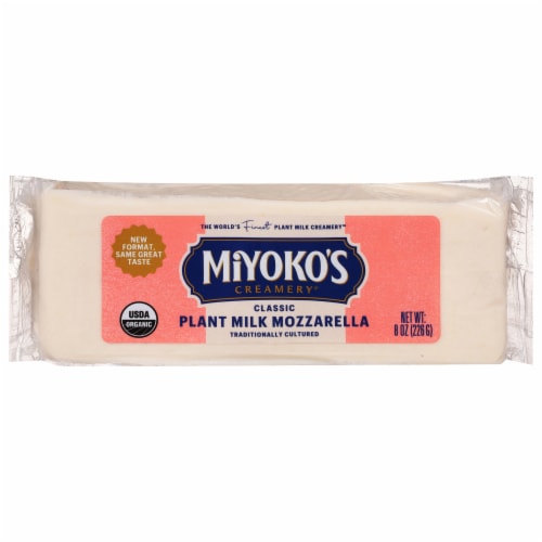 Miyoko’s Creamery® Classic Plant Milk Mozzarella Cheese Perspective: front
