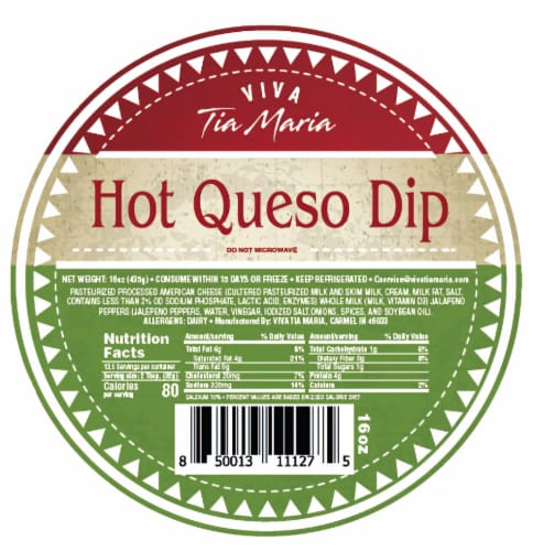 Tia Maria Hot Queso Dip 16 oz Perspective: front