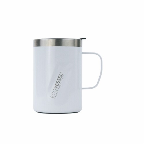 EcoVessel® Transit Trimax Insulated Mug - White Perspective: front