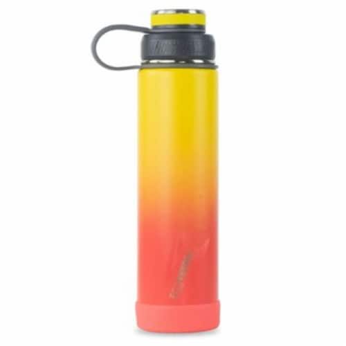 EcoVessel TriMax® Insulated Stainless Steel Water Bottle - Rising Sun Ombre Perspective: front