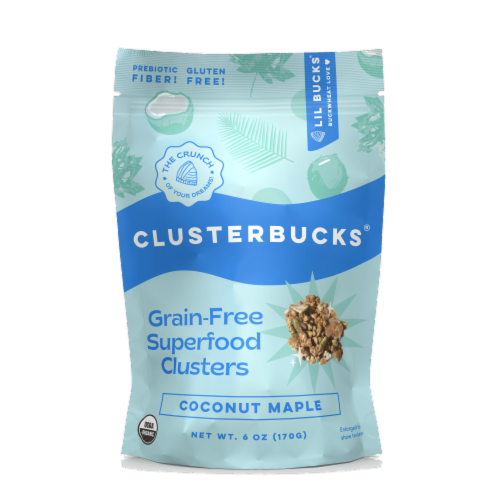 Lil Bucks® Clusterbucks® Coconut Maple Superfood Granola Clusters Perspective: front