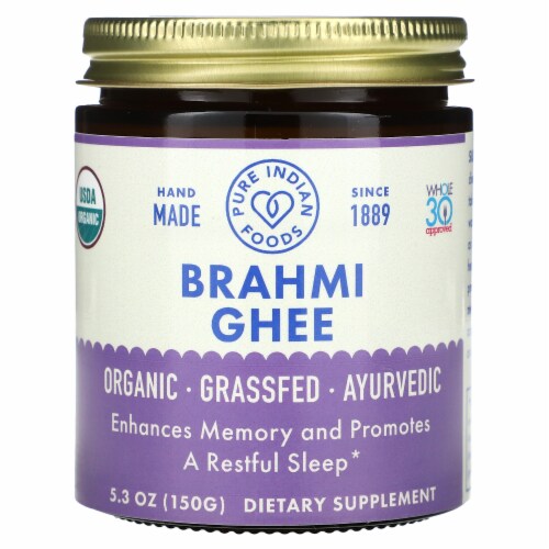 Brahmi Ayurvedic Grassfed Ghee 5.30oz Perspective: front