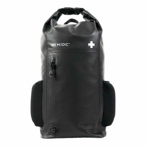 My Medic Emergency Survival First Aid Kit in Waterproof Drybag, Black Perspective: front