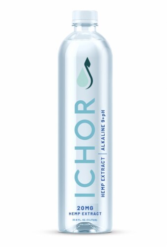 Ichor pH Balanced CBD Bottled Water Perspective: front