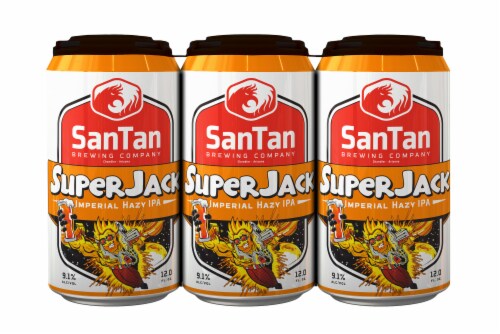 SanTan Brewing Co. Super Jack Imperial Hazy IPA Beer Perspective: front